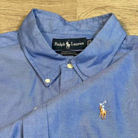 Ralph Lauren Flesh Pony Mens Size XL Yarmouth‎ Button Down Shirt - Picture 1 of 6